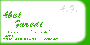 abel furedi business card